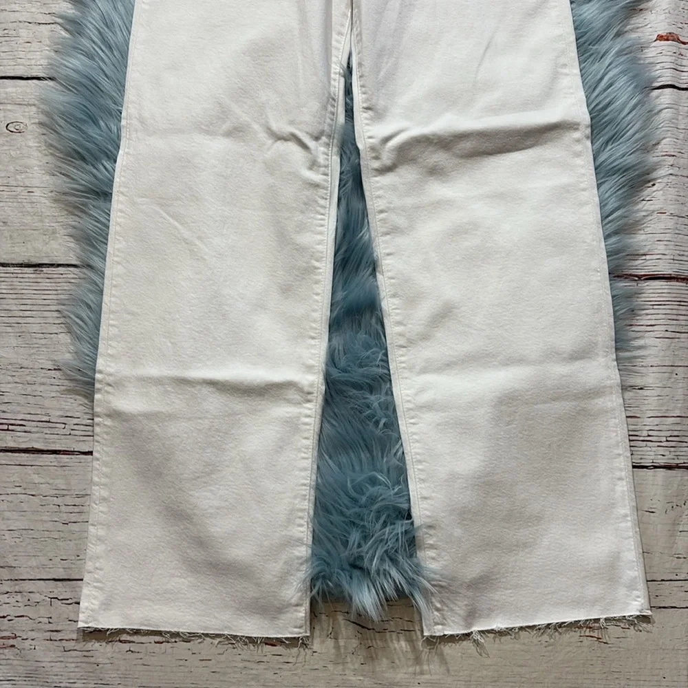 NWT J. Crew Slim Wide Leg Jean in White Wash sz 24